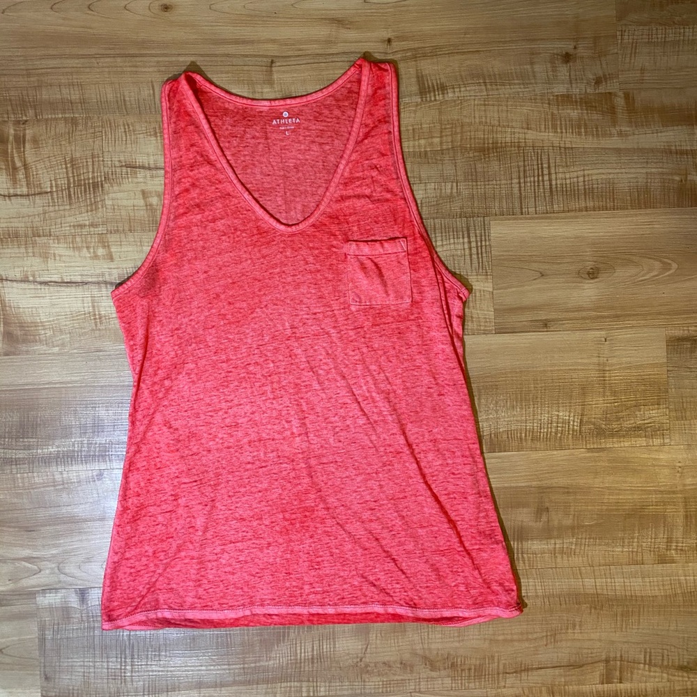 Athleta sleeveless sugar wash v neck tank top - Picture 2 of 5
